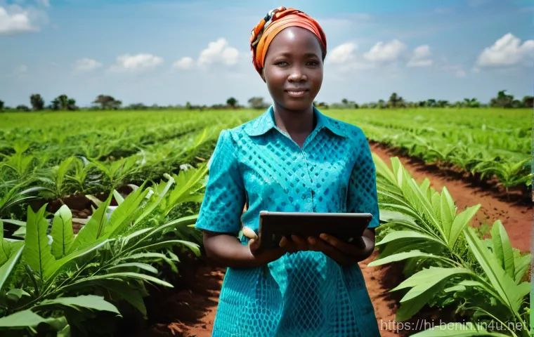 베냉에서 인기 있는 직업 - **Prompt:** A diverse group of young Beninese tech professionals, male and female, are actively coll...